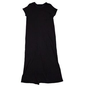 ATM Anthony Thomas Melillo Dress Maxi T-Shirt Dress Sz L - Slub Jersey High Slit